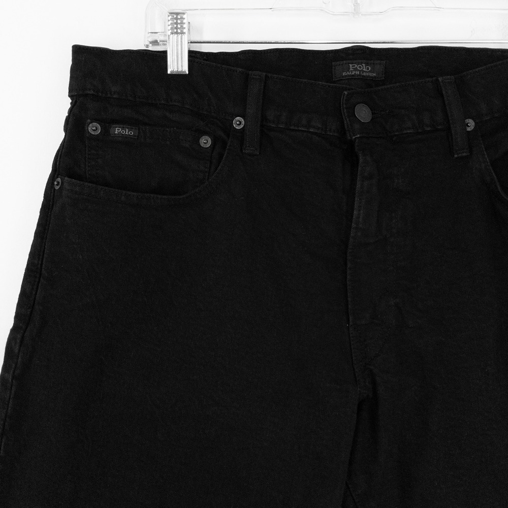 Polo Ralph Lauren Men's 36x34 Varick Slim Straight Black Jeans Stretch Cotton